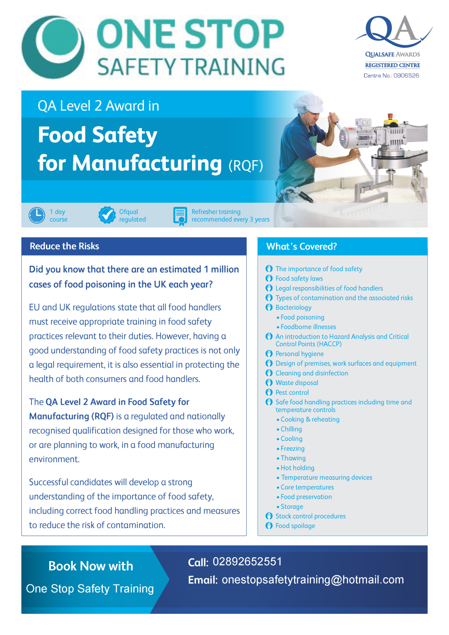 Food and safety training